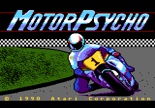 Motor Psycho title screen for Atari 7800